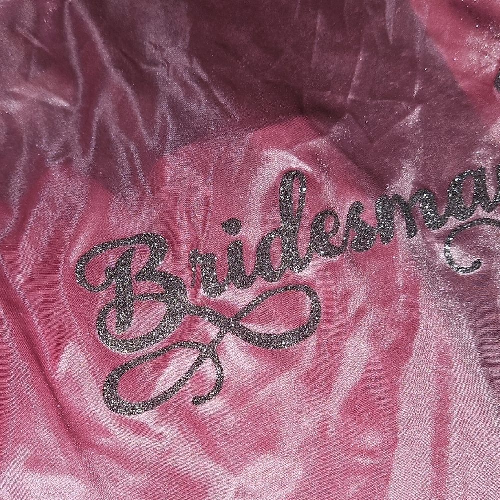 Bridesmaid Pink Satin Robe - Picture 6 of 6